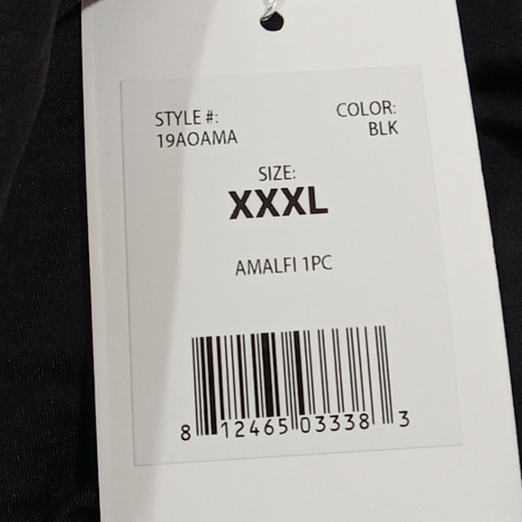 NEW Andie Bathing Suit Sz XXXL 3XL Black Swimwear Amalfi  One Piece - Picture 5 of 6